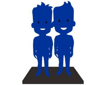 Two Men Customized Bobbleheads from head to toe